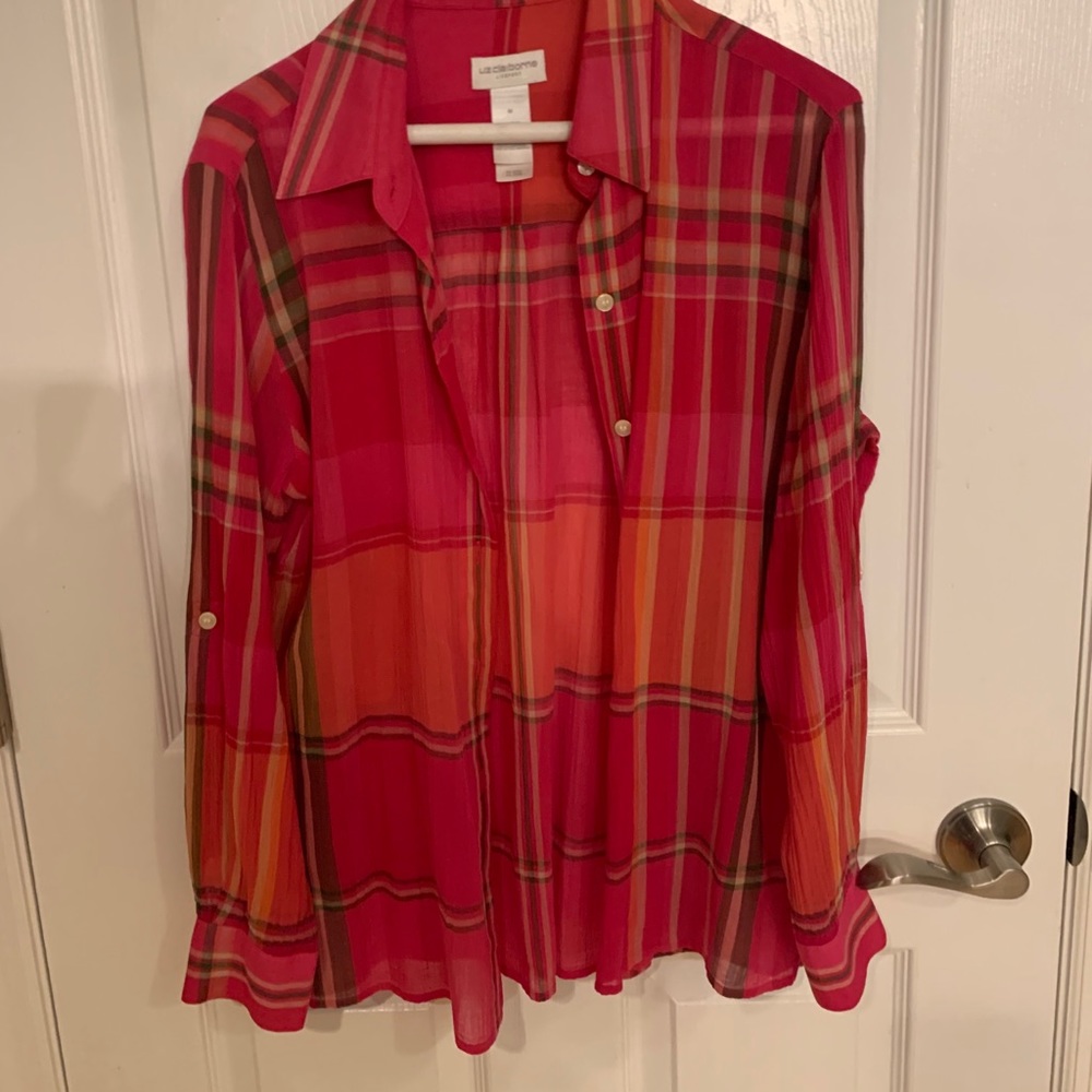 Pink Plaid Buttondown
